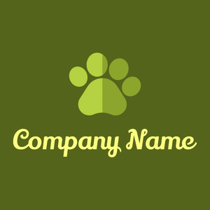 Pawprint logo on a Fiji Green background - Animals & Pets