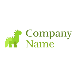 Yellow Green Dinosaur on a White background - Children & Childcare