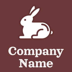 Rabbit logo on a Sanguine Brown background - Animals & Pets