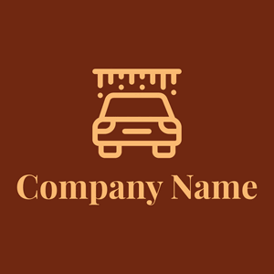 Car wash logo on a brown background - Automotive & Vehicle