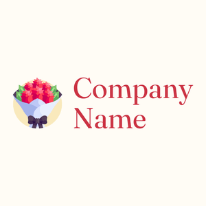 Flower bouquet logo on a Floral White background - Agriculture