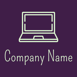 Laptop logo on a Blackcurrant background - Computer