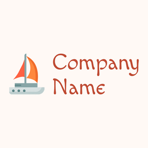 Orange Boat logo on a Seashell background - Automotive & Vehicle