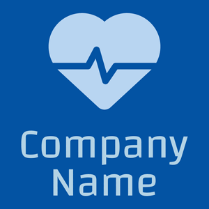 Heart rate logo on a blue background - Medical & Pharmaceutical