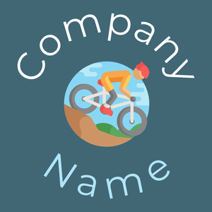 Light Sky Blue Bike on a Bismark background - Sports