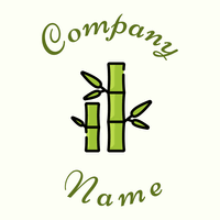 Outlined Bamboo logo on a Ivory background - Environmental & Green