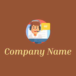 Customer service logo on a brown background - Business & Consulting