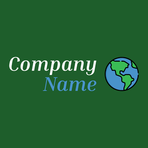 Earth globe logo on a Camarone background - Environmental & Green