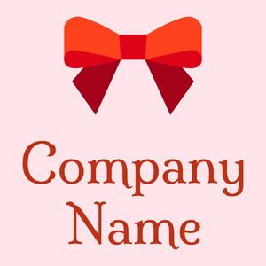 Red Orange Bow on a Misty Rose background - Sports