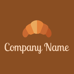 Croissant logo on a Afghan Tan background - Food & Drink