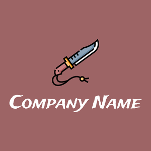 Knife logo on a copper rose background - Sports