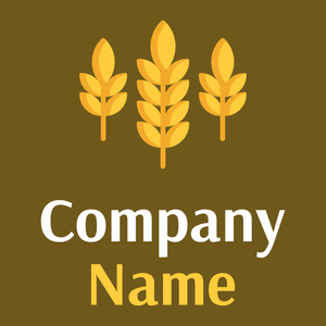 Wheat logo on a Antique Brass background - Agriculture