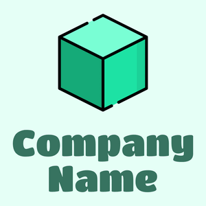 Cube on a Mint Cream background - Abstract