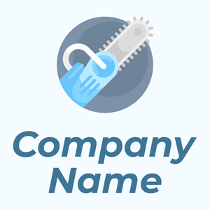 Chainsaw logo on a Blue background - Construction & Tools