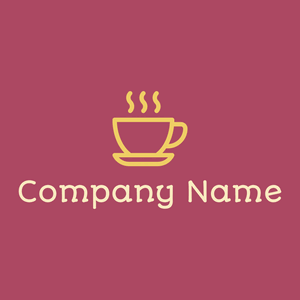 Coffee cup logo on a Hippie Pink background - Food & Drink