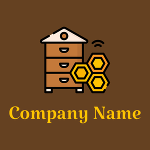 Hive logo on a Dark Brown background - Food & Drink