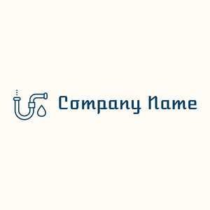 Plumbering Blue logo on a Floral White background - Business & Consulting