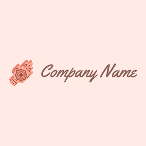 Henna logo on a Misty Rose background - Religious