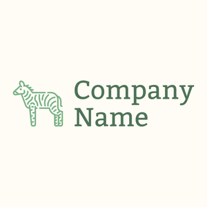 Zebra logo on a Floral White background - Animals & Pets