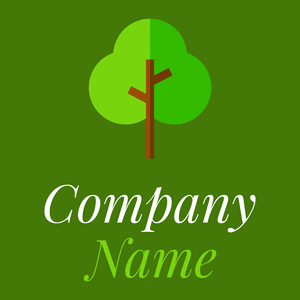 Tree logo on a Olive background - Environmental & Green