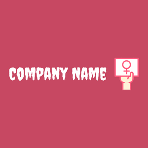 Feminist logo on a Mandy background - Community & Non-Profit