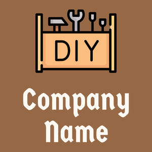 DIY logo on a Dark Tan background - Construction & Tools