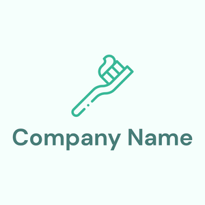 Brush teeth logo on a Mint Cream background - Medical & Pharmaceutical