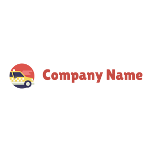 Rounded Taxi logo on a White background - Automotive & Vehicle