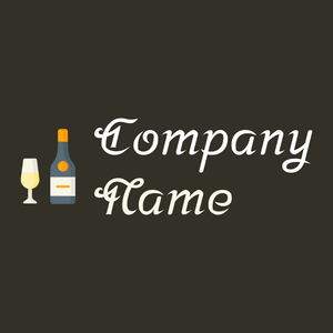 Sweet wine logo on a Graphite background - Agriculture