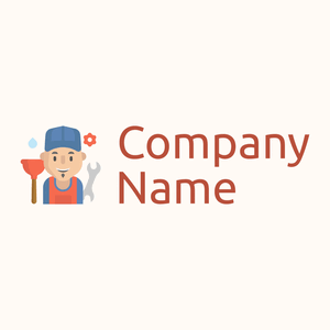 Plumber logo on a Seashell background - Business & Consulting