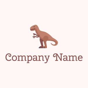 Tyrannosaurus rex logo on a Snow background - Abstract