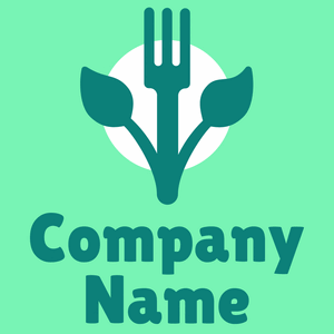 Green fork with leaves logo  - Environmental & Green