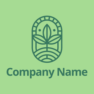 growing plant in field logo - Environmental & Green