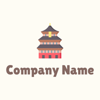 Temple of heaven logo on a  White background - Abstract