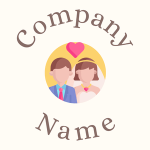 Newlyweds logo on a White background - Wedding Service