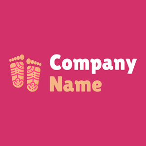 Feet logo on a Cerise background - Religious