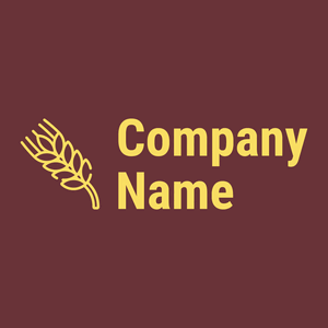 Wheat logo on a Persian Plum background - Agriculture