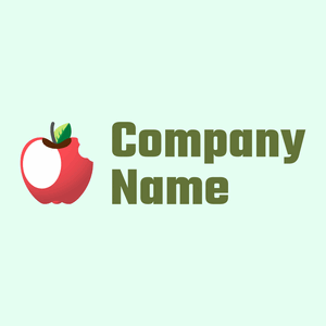 Sunset Apple on a Mint Cream background - Agriculture