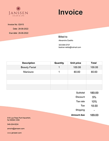 Here are some invoice templates created by FreeLogoDesign